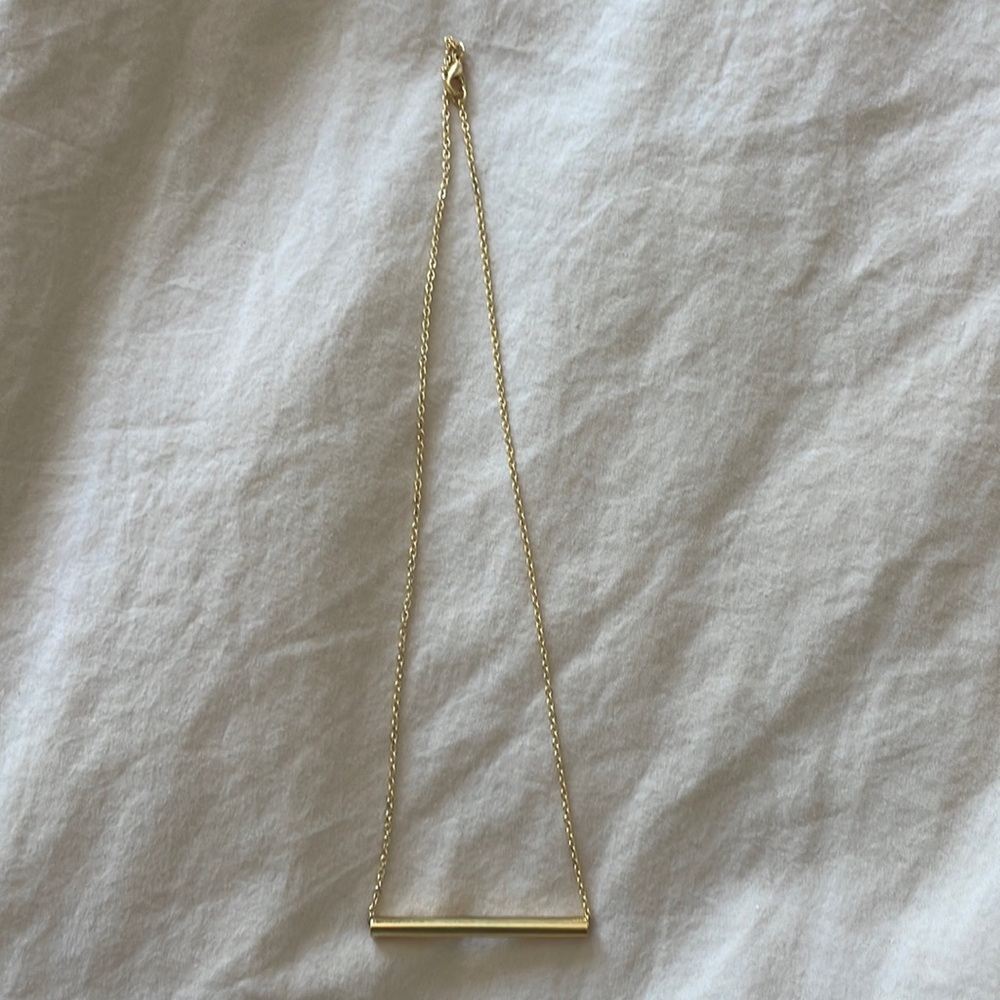 14k Gold Plated Bar Necklace